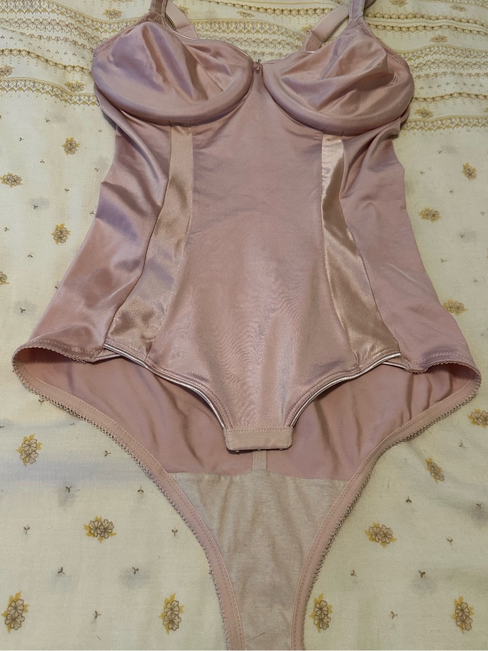 Wacoal Satin Underwire Bodysuit in Mauve